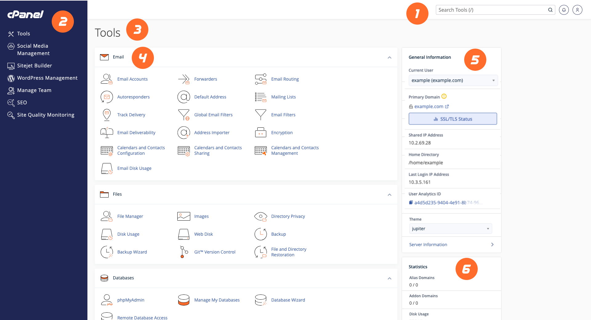 cPanel Interface Demo